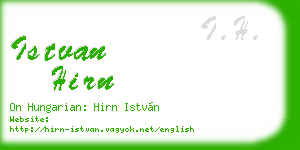 istvan hirn business card